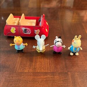 Peppa Pig Car and friends Rebecca Emily Zoe Candy